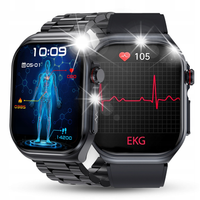 SMARTWATCH DLA SENIORA ZEGAREK EKG POMIAR CIŚNIENIA POWIADOMIENIA MENU POL