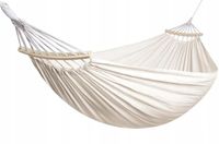 HAMAK ZE STELAŻEM OGRODOWY BUJAK WISZĄCY dwuosbowy BIAŁY toTORBA