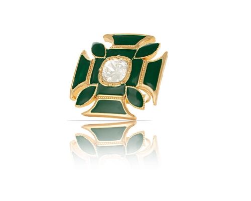 pierścionek z krzyżem maltańskim z kolekcji maltese (r23/lat/34au) na Arena.pl