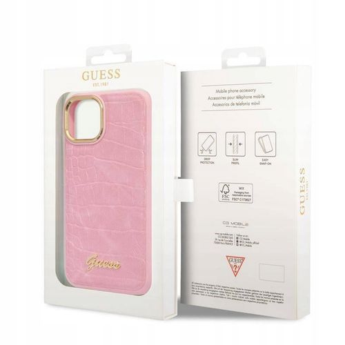 Guess Croco Collection Etui do iPhone 14 (różowy) na Arena.pl