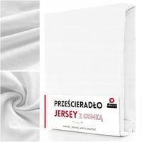 Prześcieradło z gumką 80x180 bawełniane JERSEY Gaja na materac BIAŁE