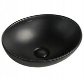 UMYWALKA NABLATOWA CERAMICZNA CZARNA MATOWA 41x33