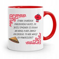 Kubek Czerwony Śmieszny Zabawny Stare Chińskie Z Nadrukiem Ze Zdjęciem