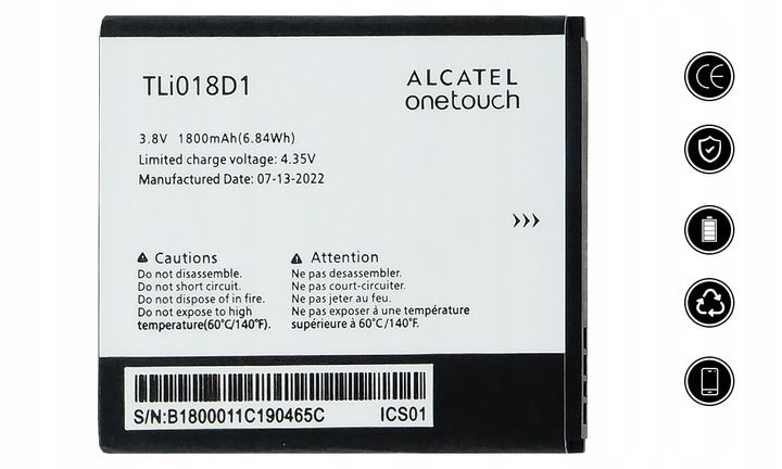 Bateria Alcatel Airbox 2 TLI018D1 zdjęcie 7