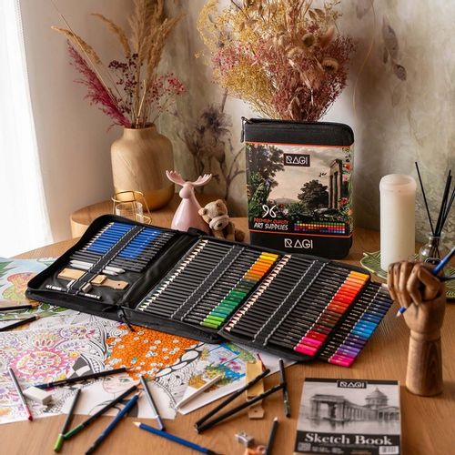 KREDKI OŁÓWKI ARTYSTYCZNE PROFESJONALNE ZESTAW 100 na Arena.pl