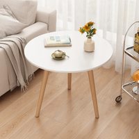 STOLIK KAWOWY MAŁY OKRĄGŁY DREWNIANY SKANDYNAWSKI ŁAWA STÓŁ DO SALONU 60 CM