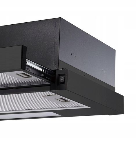 Czarny okap kuchenny teleskopowy podszafkowy Marin 60cm + FILTR na Arena.pl