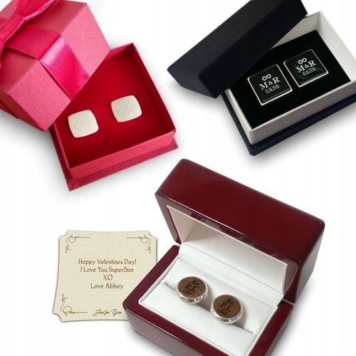 Prezent Spinki do mankietów z krzemieniem | Srebro na Arena.pl