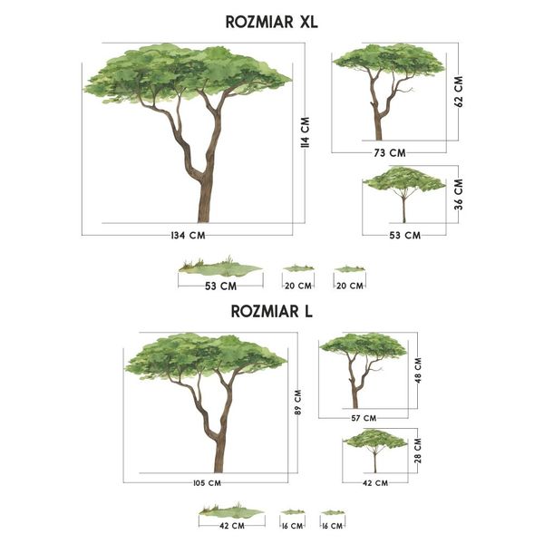 Naklejki Zestaw Drzewa DK425 L zdjęcie 4
