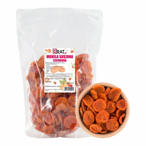 Morele CZERWONE suszone 1kg zdjęcie 1