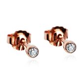 staviori must have | piękne małe kolczyki z różowego złota z brylantem