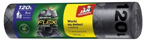 jan niezbędny worki ld magnum flex taśma 120l 8szt. - 1 op. na Arena.pl