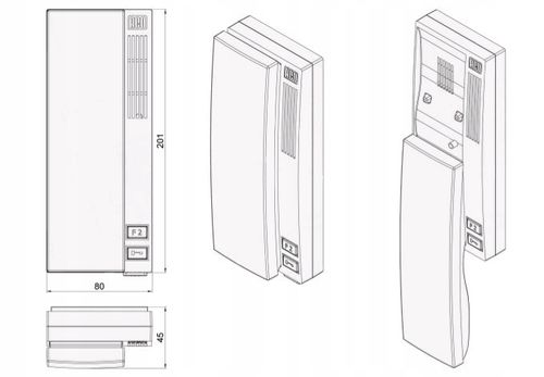 Unifon cyfrowy ACO INS-UP720BX biały na Arena.pl