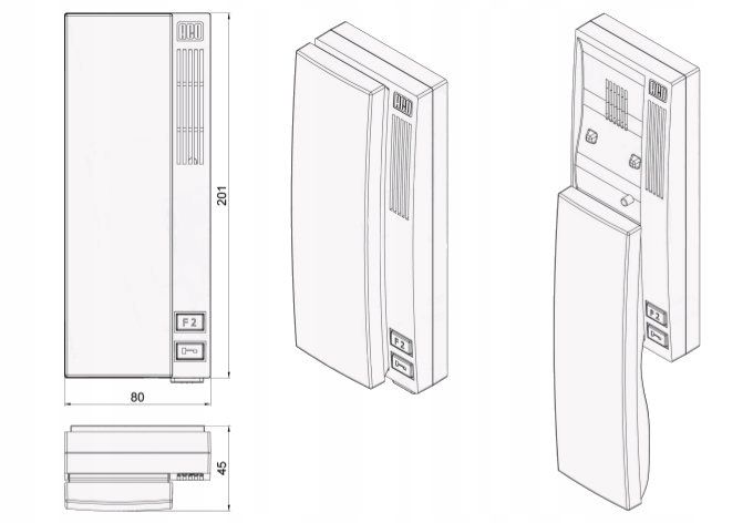 Unifon cyfrowy ACO INS-UP720BX biały zdjęcie 12