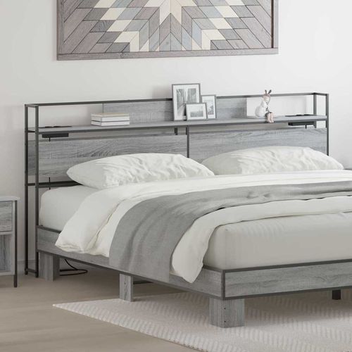 Zagłówek do przechowywania z półką Szary dąb sonoma 180 cm na Arena.pl