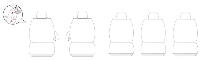 Seat Alhambra 5 os.1996-2010 Pokrowce dopasowane na miarę zdjęcie 6