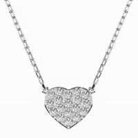 naszyjnik z białego złota 585 z diamentem (brylantem) 0,09 ct g/si