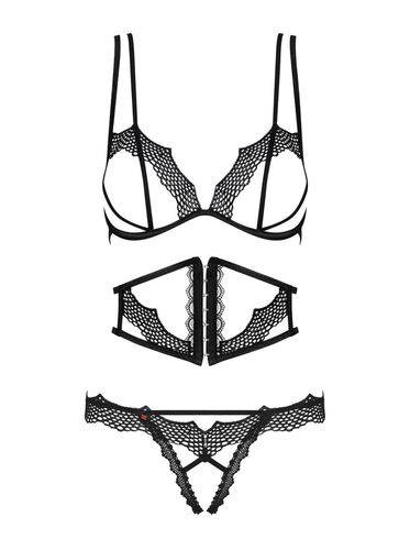 komplet stanik pas stringi obsessive bravelle l/xl na Arena.pl