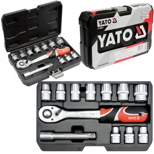 YATO ZESTAW NARZĘDZIOWY KLUCZE NASADOWE NASADKI 1/2'' 12el. 10-24mm na Arena.pl