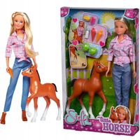 LALKA STEFFI Z KUCYKIEM ROBIĄCYM KUPKĘ 0416