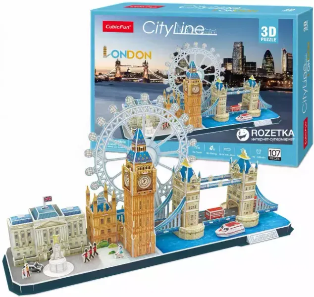 Puzzle 3D 107 elementów. City Line. London zdjęcie 1