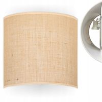 Lampa Ścienna Kinkiet BOHO JUTA NATURALNA Abażur Półksiężyc 1xE27 25