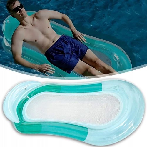 MATERAC DMUCHANY DO PŁYWANIA PONTON PŁYWAJĄCY DO BASENU NAD WODĘ 160X75 cm na Arena.pl