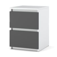 Szafka Nocna 2 Szuflady Biały Szary Mat Stolik Loft Komoda Mała Nowoczesna