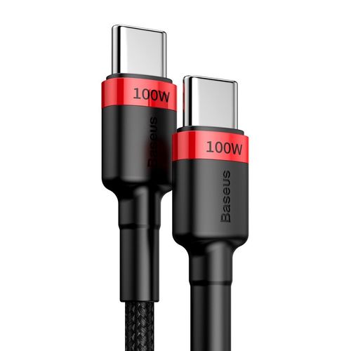 kabel usb-c do usb-c baseus cafule, qc 3.0, pd 2.0, 100w, 5a, 2m (czerwono na Arena.pl