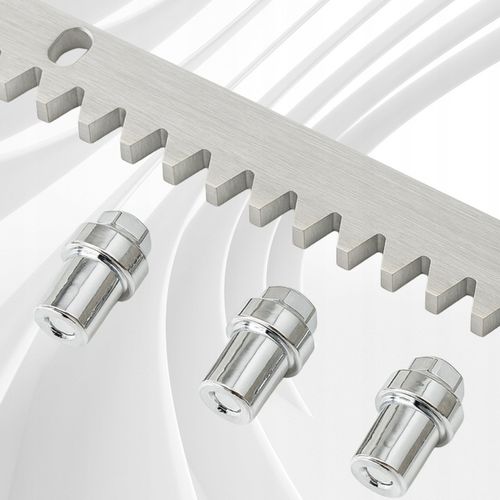 6m LISTWA ZĘBATA STALOWA 8mm metalowa do napędu bramy + tuleje, śruby na Arena.pl