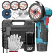 PRZENOŚNA MINI SZLIFIERKA KĄTOWA AKUMULATOROWA 2x AKU 19500 RPM 7