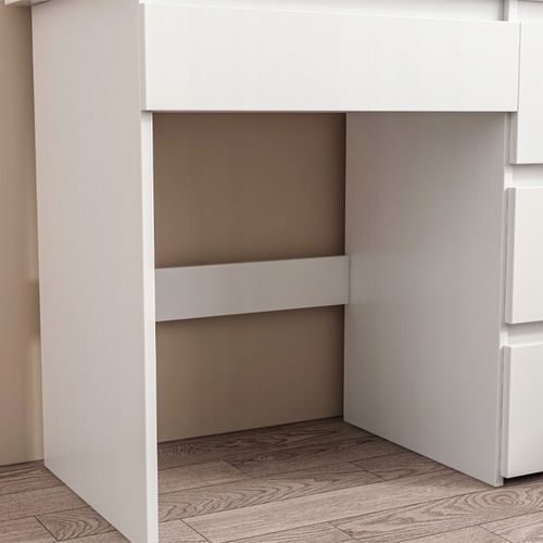 TOALETKA DO MAKIJAŻU WIZAŻU KOSMETYCZNA Z LUSTREM LED NOWOCZESNA LOFT na Arena.pl