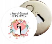 Otwieracz z magnesem dla gości NA ŚLUB WESELE podziękowanie za przybycie