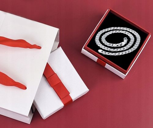 GRUBY Łańcuszek Męski Srebrny ŁAŃCUCH 60cm Pancerka + GRATIS na Arena.pl