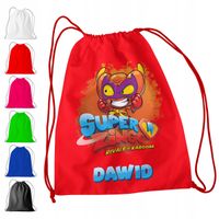 WOREK PLECAK SPORTOWY NA WF DLA DZIECI - SUPER ZINGS + IMIĘ! BAJKA THINGS