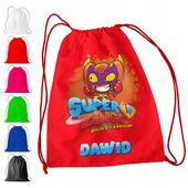 WOREK PLECAK SPORTOWY NA WF DLA DZIECI - SUPER ZINGS + IMIĘ! BAJKA THINGS