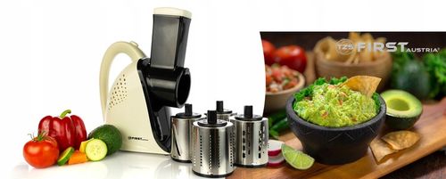 Szatkownica elektryczna do warzyw tarka 4 KOŃCÓWKI =First Austria= na Arena.pl