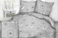 Pościel z kory 180x200 wzór dmuchawce na szarości