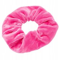 Gumka do włosów scrunchies welur róż fuksja