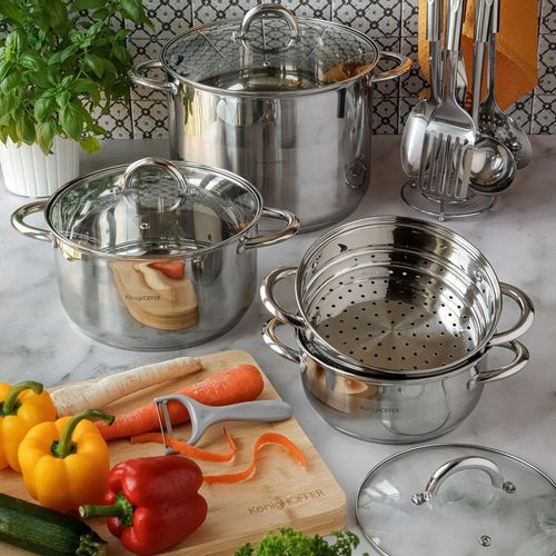 GARNEK Indukcja STALOWY DUŻY Wysoki Gastronomiczny Konighoffer Faro 12 l na Arena.pl