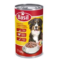 karma mokra dla psa basil z wołowiną puszka 1250 g