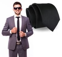 krawat 8 cm t-01 black b.rabatu