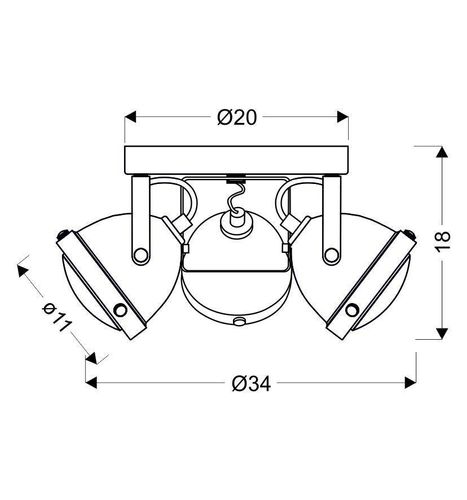 Frodo plafon 3x40W GU10 rdzawy na Arena.pl