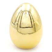 Jajko jajeczko wielkanocne figurka ceramiczna 9 cm ZŁOTE