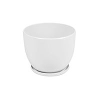 DONICZKA CERAMICZNA BARYŁKA 2 Biały 16x13 cm