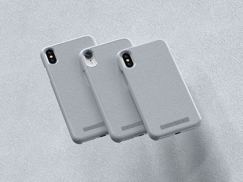 Materiałowe etui do iPhone Xs Max (Light Grey) na Arena.pl