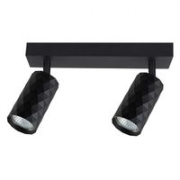 KINKIET LED GLAMOUR CZARNY RUCHOMY 2X35W GU10 ALUMINIUM