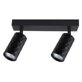 KINKIET LED GLAMOUR CZARNY RUCHOMY 2X35W GU10 ALUMINIUM