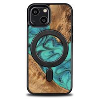 etui bewood unique na iphone 13 mini - turquoise z magsafe