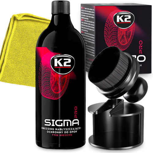 K2 SIGMA 1L DRESSING DO NABŁYSZCZANIA OPON APLIKATOR PĘDZELEK MIKROFIBRA na Arena.pl